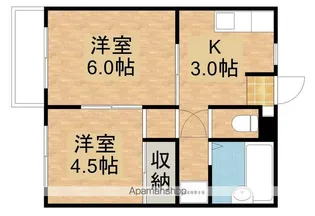エリール中島A【2階】の間取り